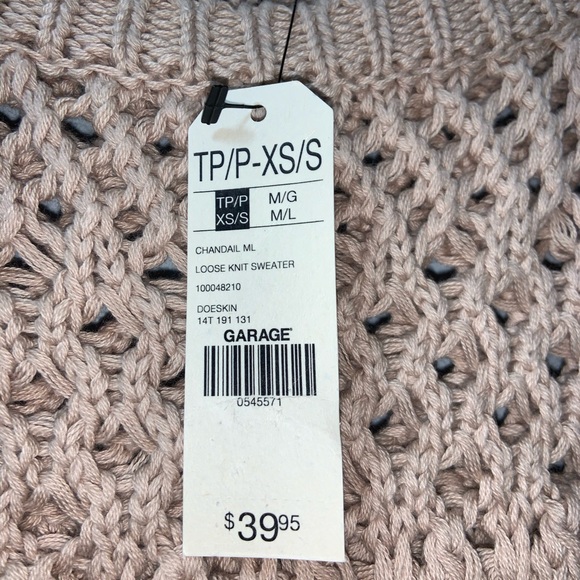 Garage beige loose knit sweater - Picture 6 of 6